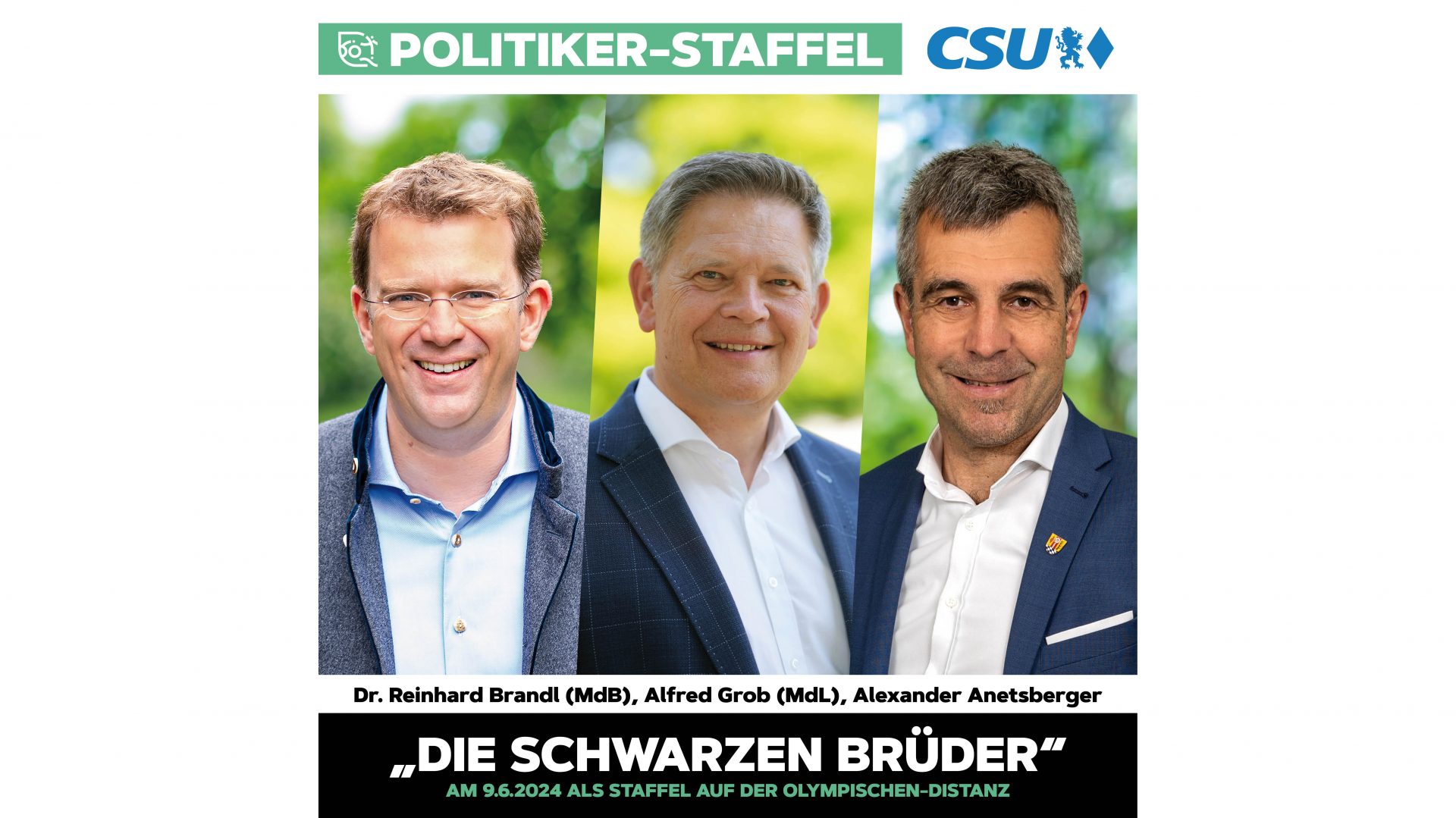 CSU Politiker-Staffel beim Audi Triathlon Ingolstadt powered by BÜCHL