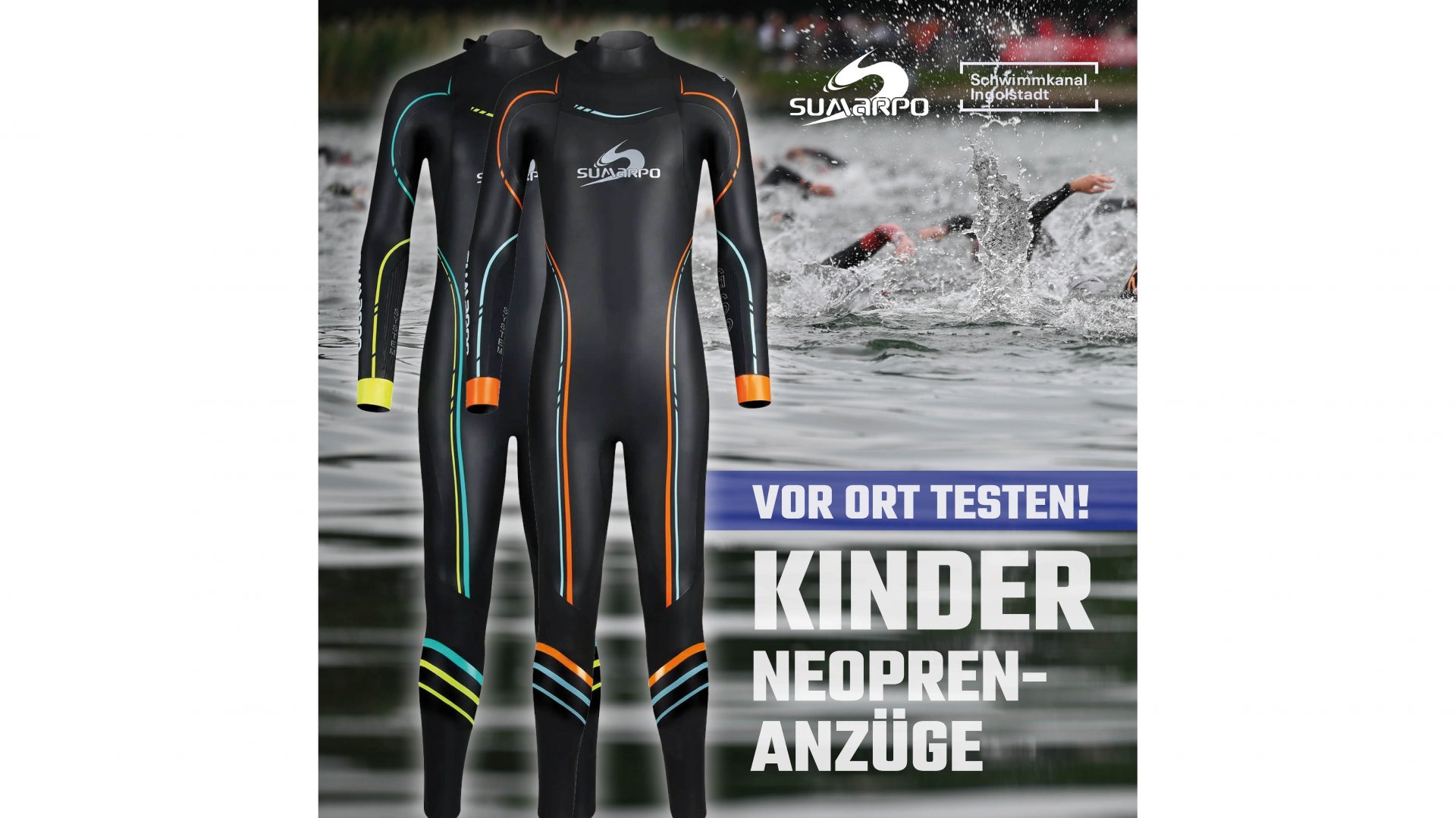🚀 Jetzt NEU beim Schwimmkanal Ingolstadt – Neoprenanzug-Tests auch für Kinder! 🏊‍♂️👧🧒