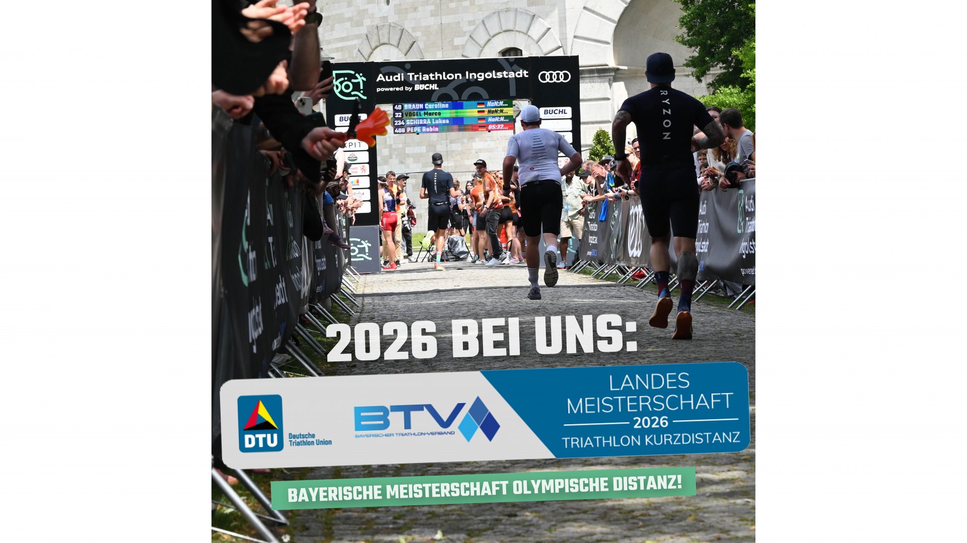 Der Audi Triathlon Ingolstadt powered by BÜCHL wird zum Austragungsort der Bayerischen Meisterschaft auf der Olympischen Distanz!